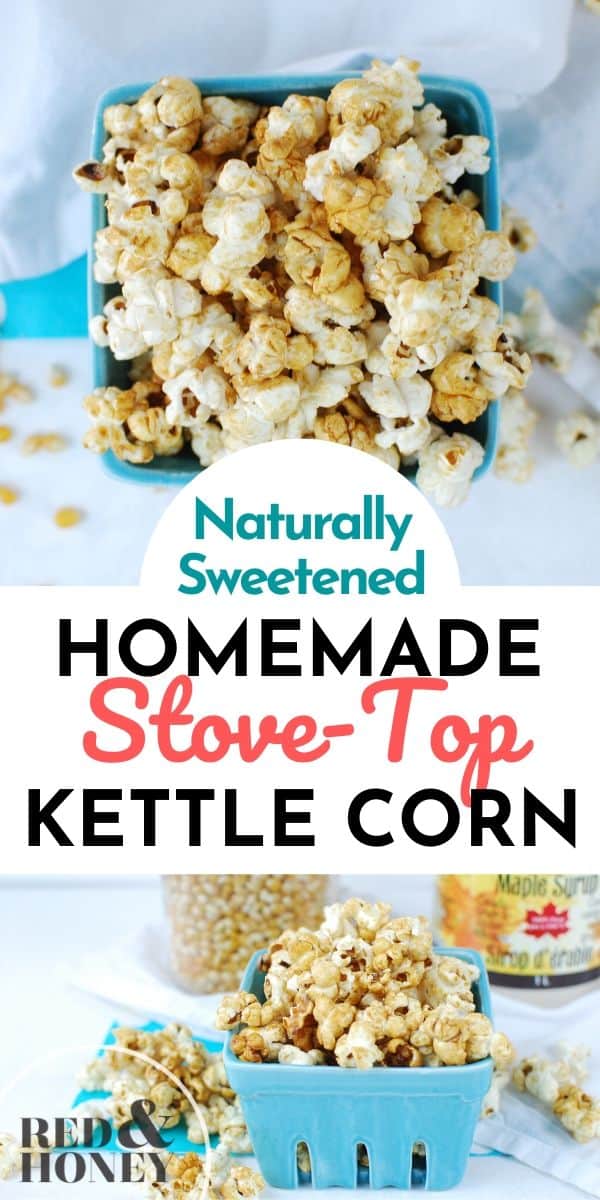 Stovetop Kettle Corn Recipe (With Maple Syrup & Coconut Oil)