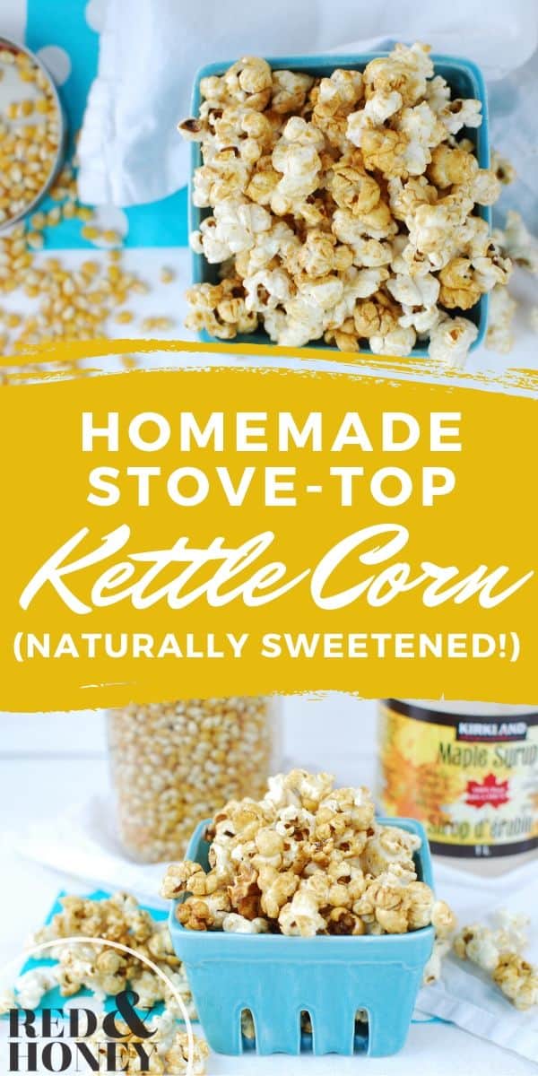 Stovetop Kettle Corn Recipe (With Maple Syrup & Coconut Oil)