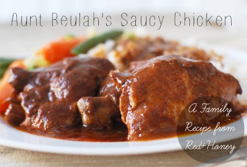 Aunt Beulah's Saucy Crockpot Chicken recipe