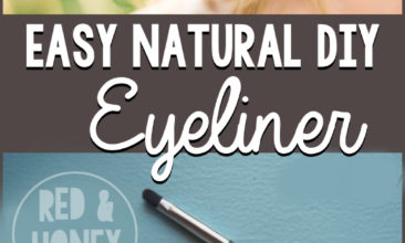 This super simple recipe for natural eyeliner is 100% non-toxic, and works beautifully! It'll take you just a few seconds to mix some up!