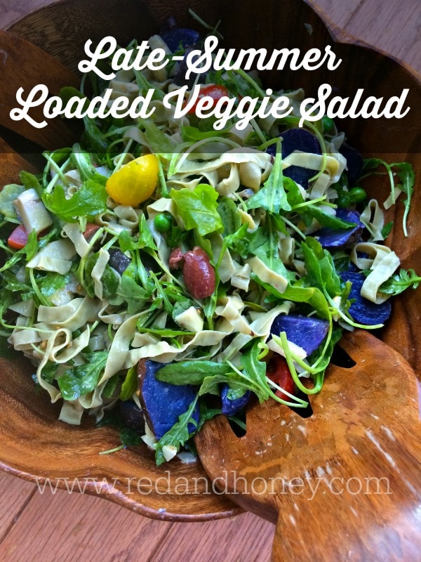 Late Summer Loaded Fresh Veggie Salad Red And Honey