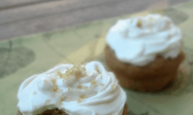 pumpkin spice cake with maple cream cheese frosting