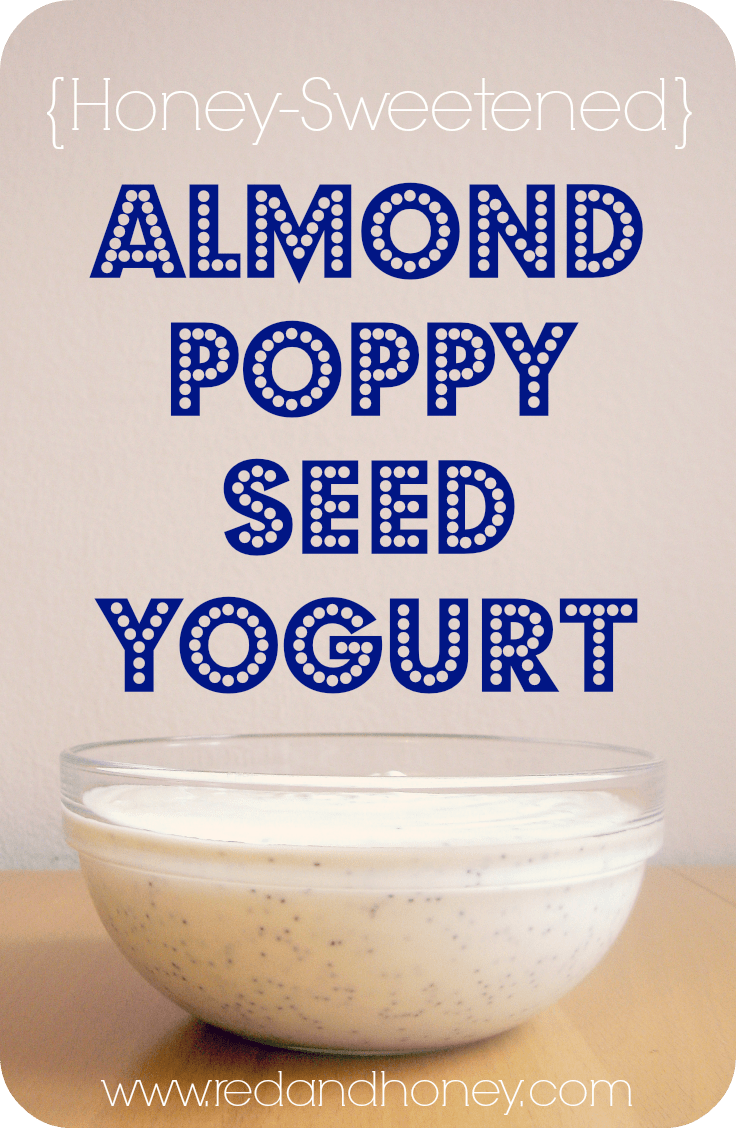 Honey Sweetened Almond Poppy Seed Yogurt