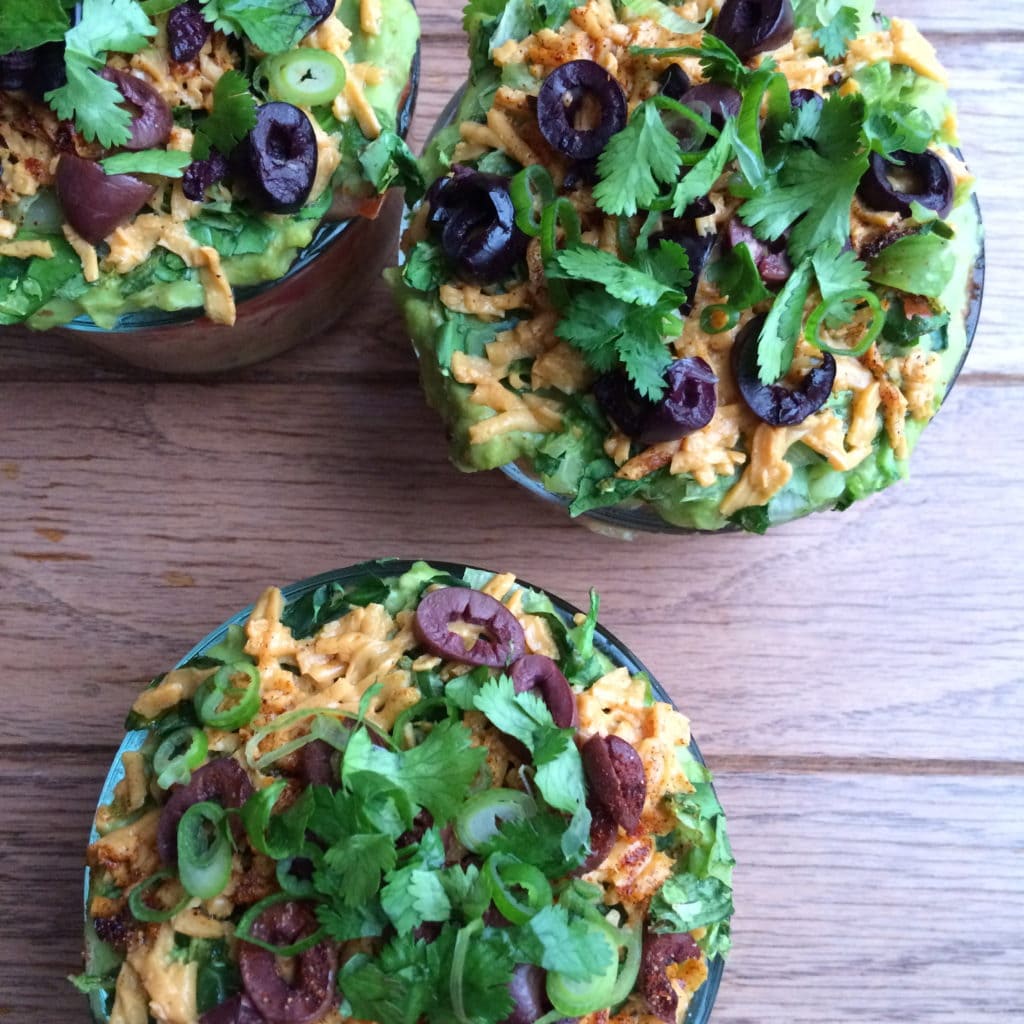 Individual Seven-Layer Taco Dip, Revamped and Lightened Up 