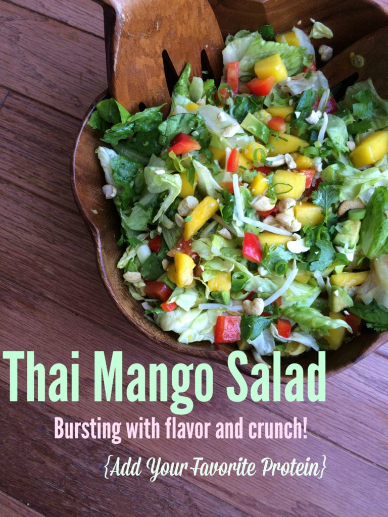 Thai Mango Salad with a Cashew Ginger Dressing