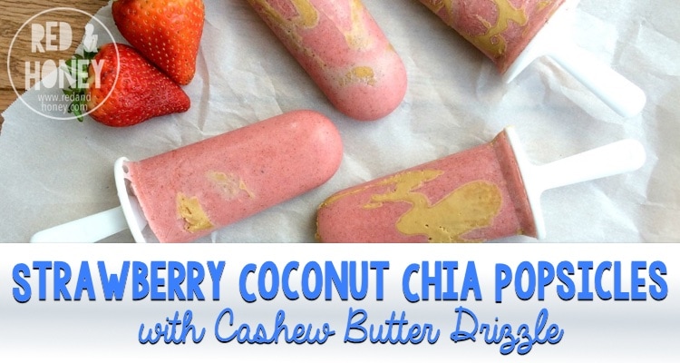 Strawberry Coconut Chia Popsicles - R&H FB