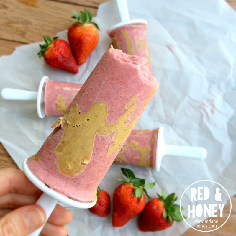 Strawberry Coconut Chia Popsicles - R&H horizontal