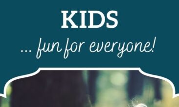 Pinterest pin, image is of two little kids playing in the outdoors. Text overlay says, "10 Tips for Camping with Little Ones: fun for everyone!"
