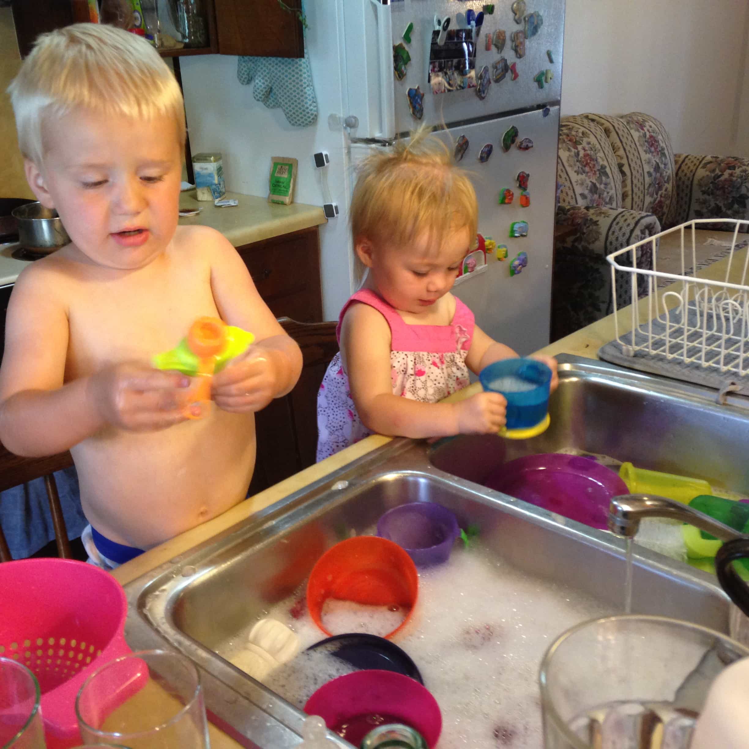 4 Double sinks are handy for two kids