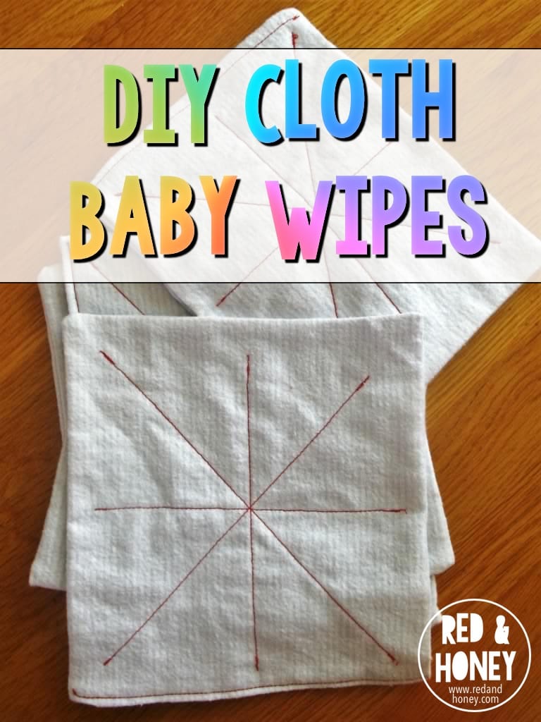 DIY Cloth Baby Wipes - Red and Honey