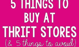 I've scored some seriously amazing deals at thrift stores, but there are a few things at which I draw the line. I totally agree with this list, especially #2 on the "no" list!!