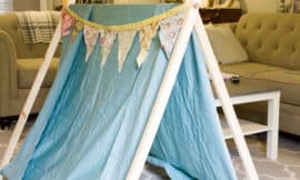 This simple DIY tent will provide hours of imaginative fun. Love this!