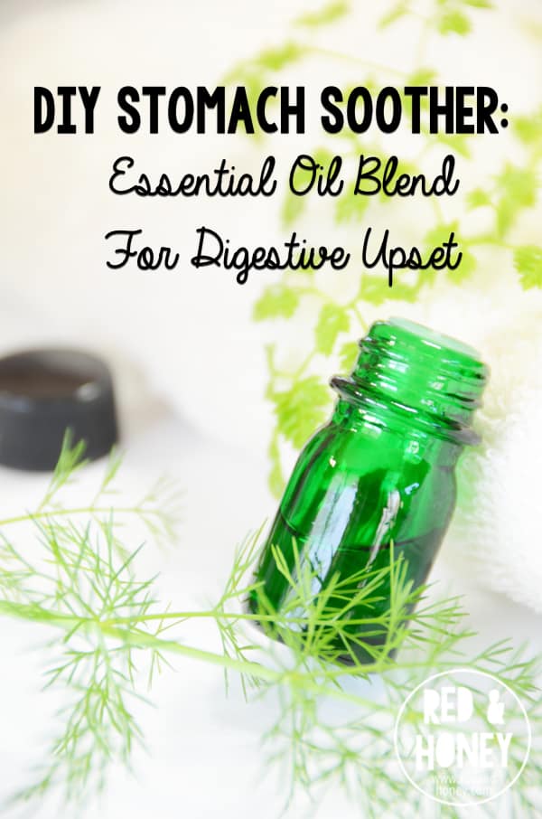 DIY Stomach Soother Essential Oil Blend for Digestive Upset Red and Honey