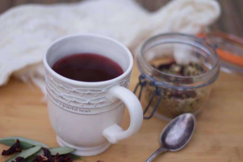 This immune-boosting tea blend is quick to whip up when you have the herbs on hand, and tastes great too!