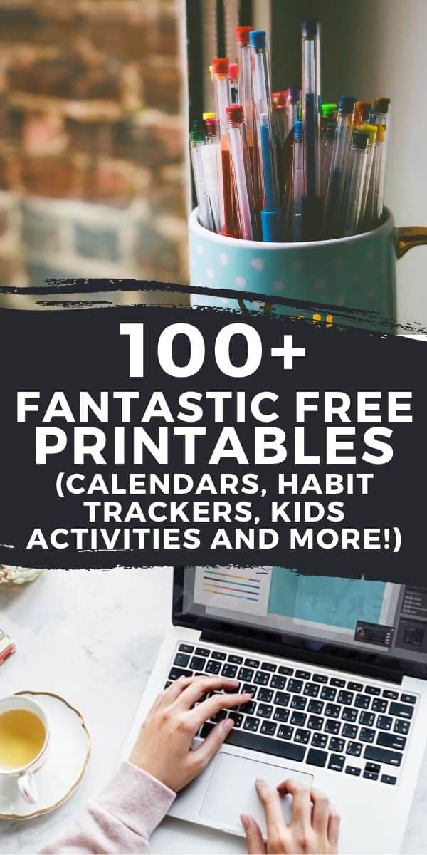 100+ Free Printables for Home &amp; Health (Calendars, Habit Trackers, Wall ...