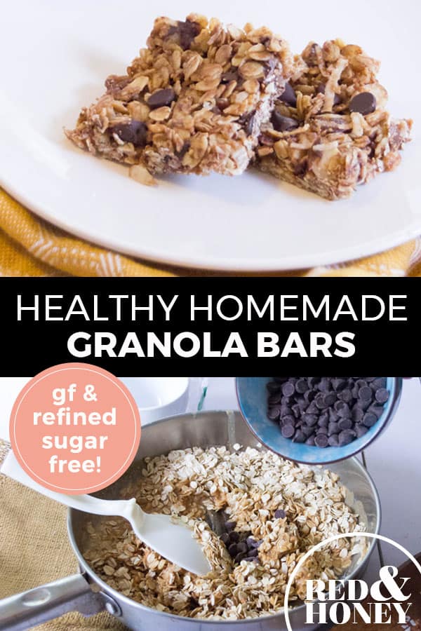 Healthy Homemade Granola Bars Red And Honey