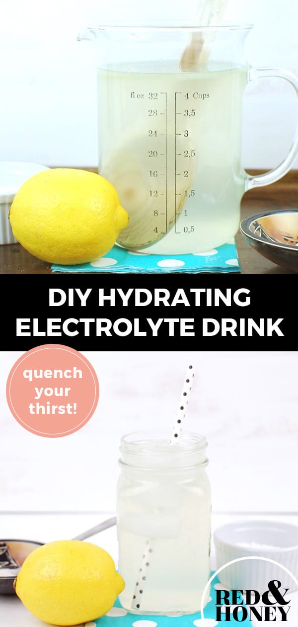 DIY Hydrating Electrolyte Drink Red and Honey
