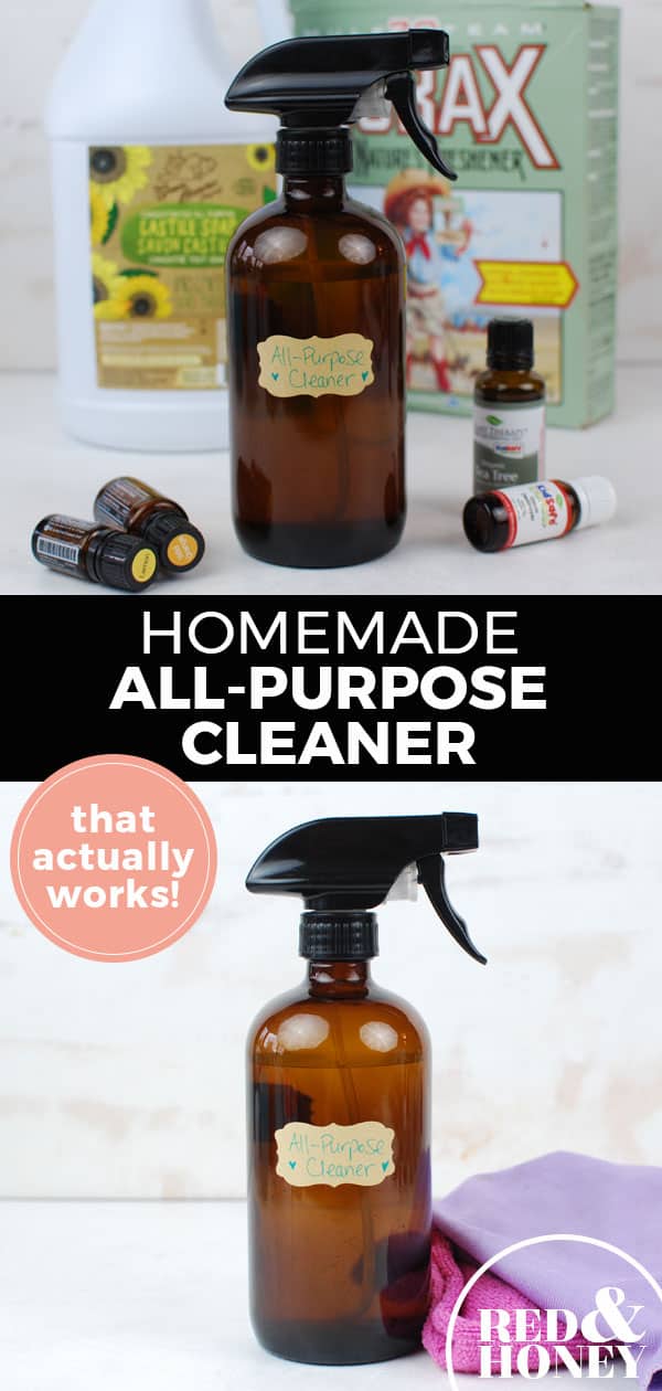 Homemade All-Purpose Cleaner - Red and Honey