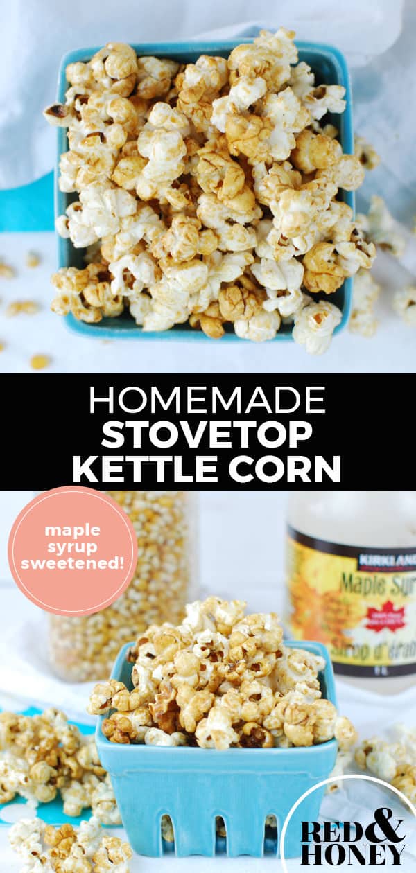 Stovetop Kettle Corn Recipe (With Maple Syrup & Coconut Oil)