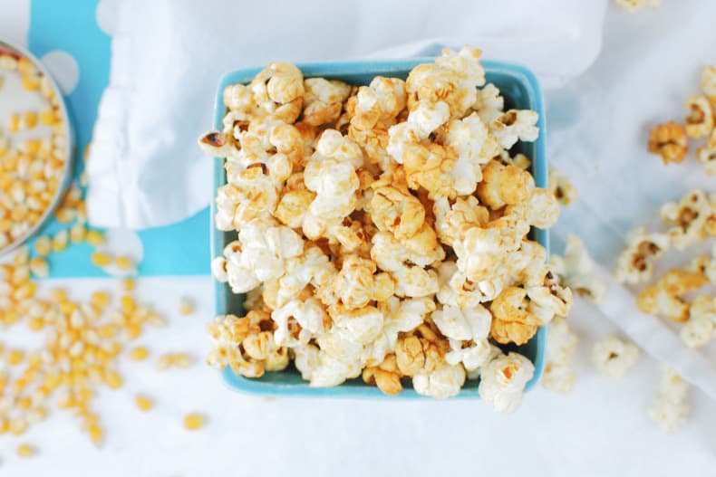 Stovetop Popcorn with Coconut Oil and Sea Salt