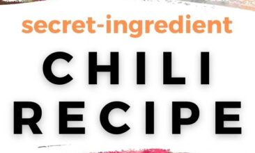a pin image with two images of chili - one with a ladle full of chili over a pot, and one in a bowl with cheese and sour cream and cilantro. Text overlay reads "the ultimate chili recipe".